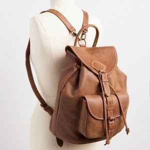 Roots Papa Alex tribe vintage leather backpack bag
